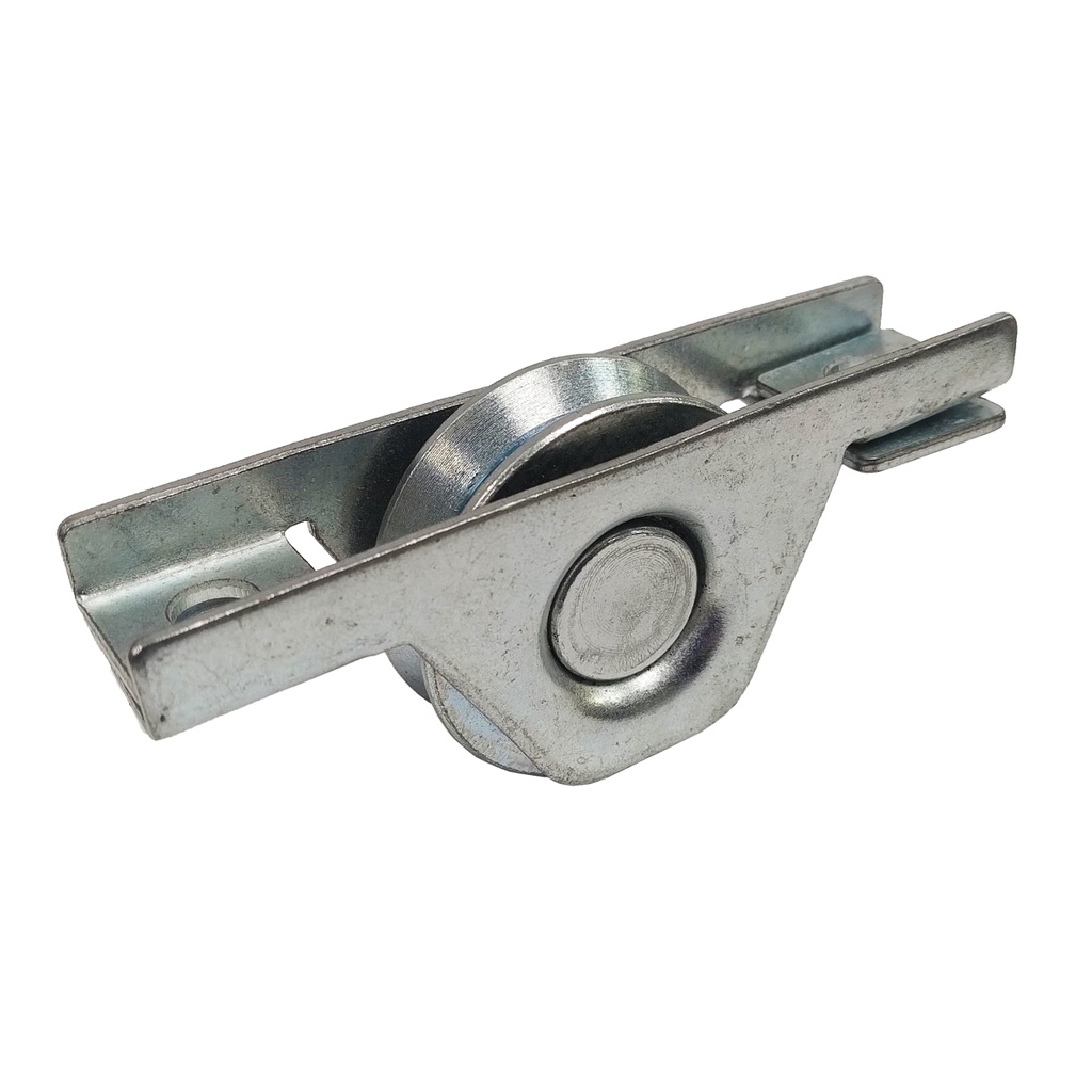 RUEDA ACERO TRAFILADO “V” C/RULEMAN 80mm C/SOPORTE CHAPA