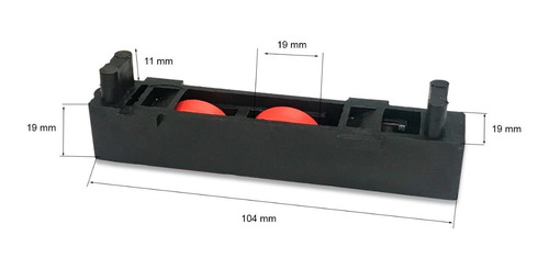 RUEDA DOBLE CAJA PASTICA -  LINEA NOVISIMA x1u.