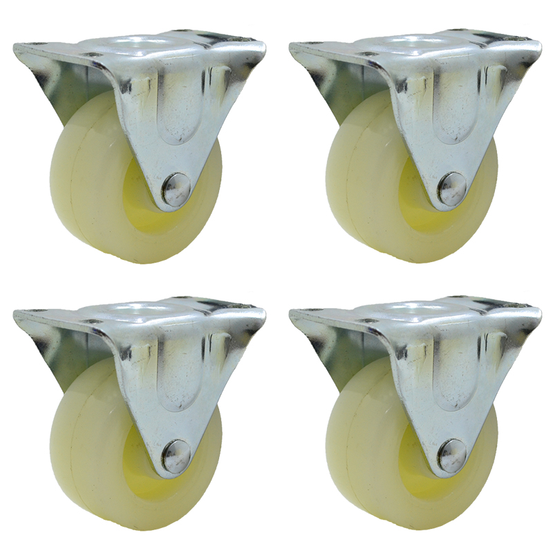 RUEDA NYLON FIJA. 65mm PACK X 4u.