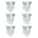 RUEDA POLIP FIJA  50mm PACK X 6u.