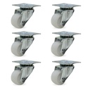 RUEDA POLIP GIRAT. 40mm PACK X 6u.