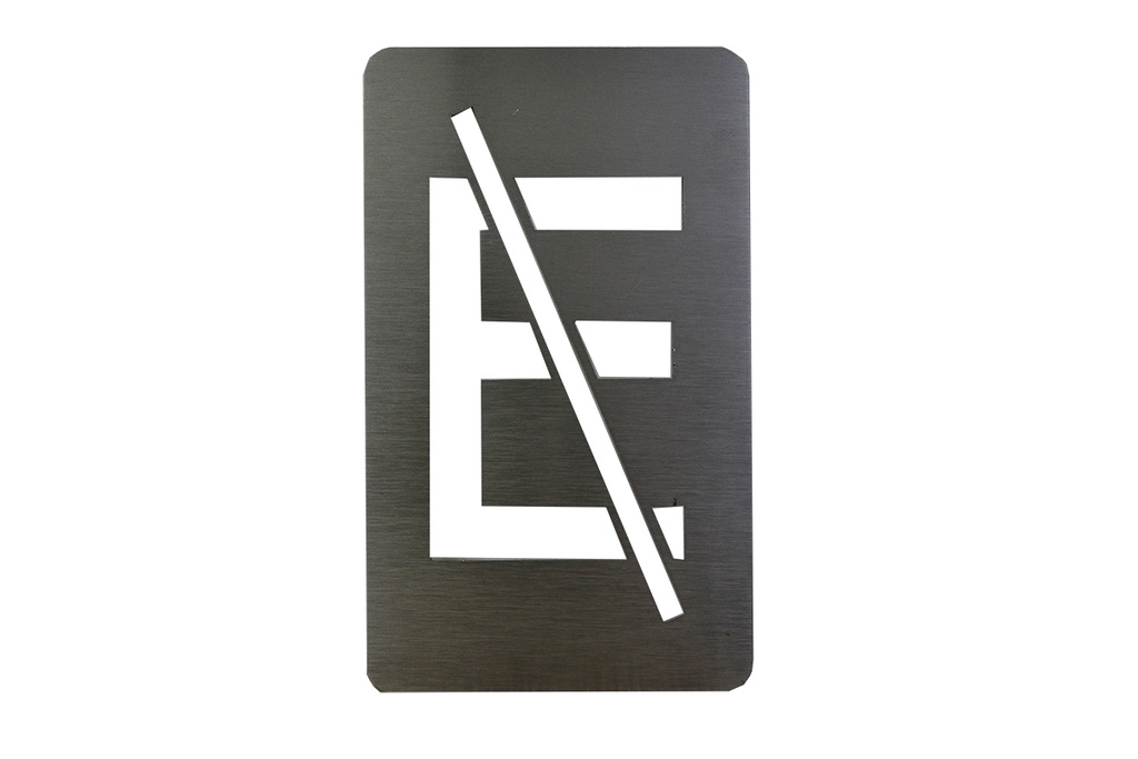 SEÑAL PROHIBIDO ESTACIONAR 90X150 MM INOXIDABLE