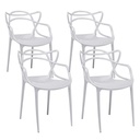 SILLA ALLEGRA COLOR BLANCO COMBO X 4u.