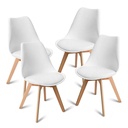 SILLA TULIP COLOR BLANCA COMBO X 4u.