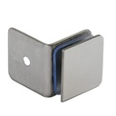 SOPORTE FIJO 90° ACERO INOXIDABLE (VIDRIO-PARED) x1u.