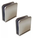 SOPORTE PARA VIDRIO CON TORNILLO PASANTE ACERO INOX x2u.