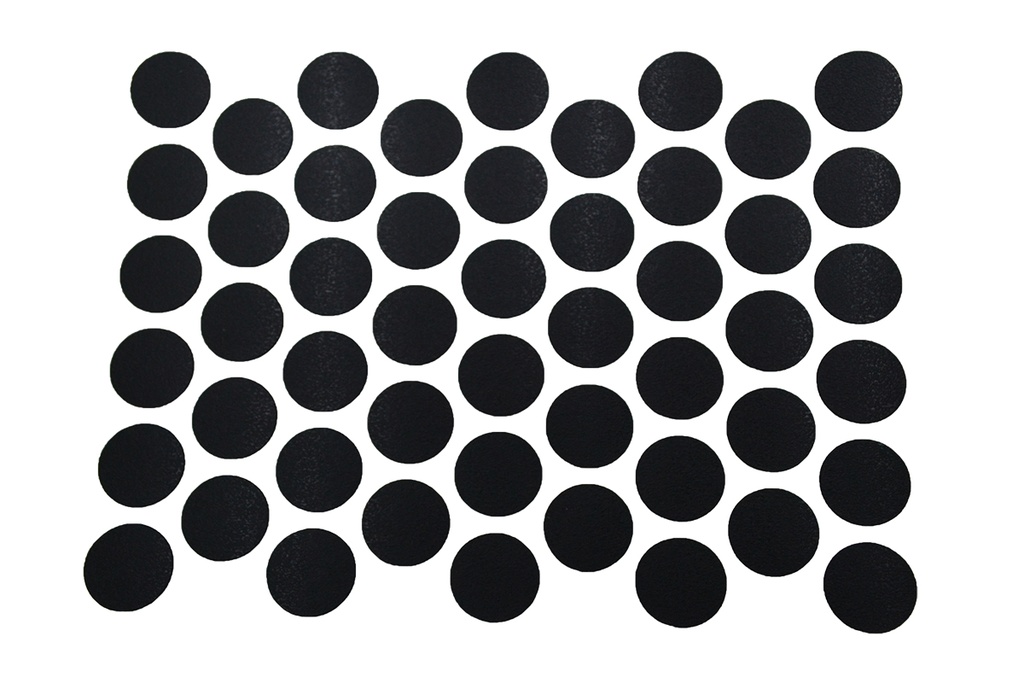 TAPA AUTOAD. 12mm. NEGRO 501 x plancha de 50u.