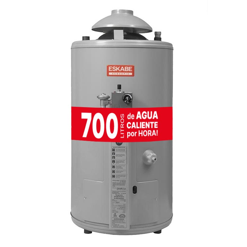 TERMOTANQUE SALIDA  VERTICAL DE 4" RECUP.700 l/h GRIS