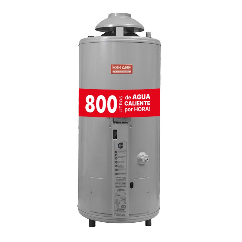 TERMOTANQUE SALIDA VERT. DE 5" ALTA RECUP. 800L/H GRIS MULTIGAS