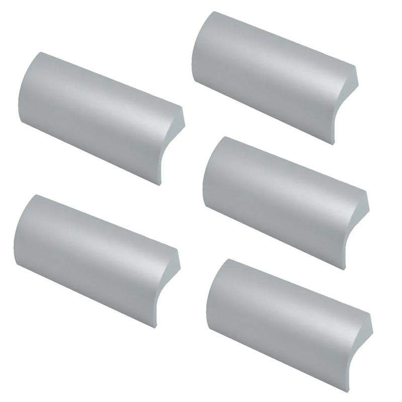 TIRADOR DE ALUMINIO 004 32mm ENTRE TORNILLOS PACK X 5u.