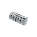TIRADOR P/ VIDRIO MOD CILINDRICO C/ RANURA JUEGO CROMO