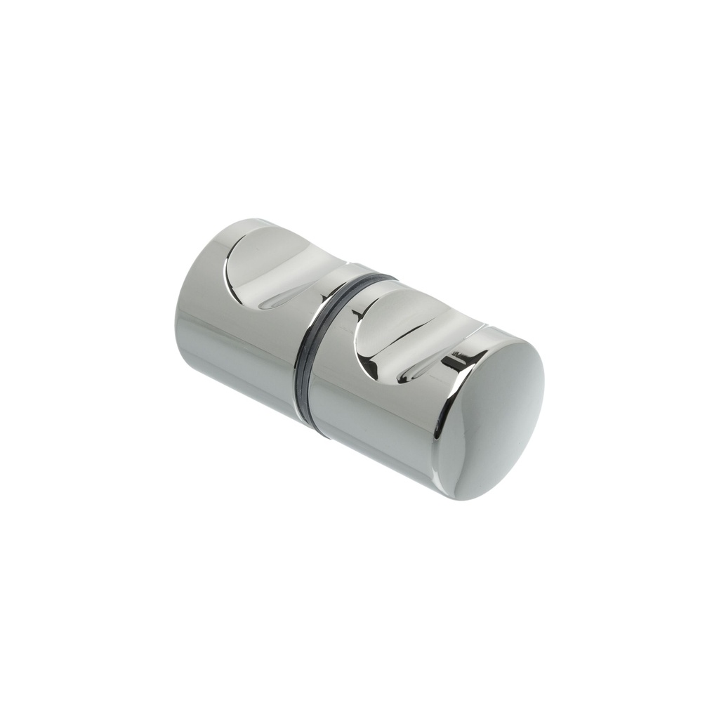 TIRADOR PARA VIDRIO CON MUESCA JUEGO CROMO