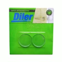 TOPE AUTOAD. CIRCULAR TRANSPARENTE GRANDE- BLISTER x 2