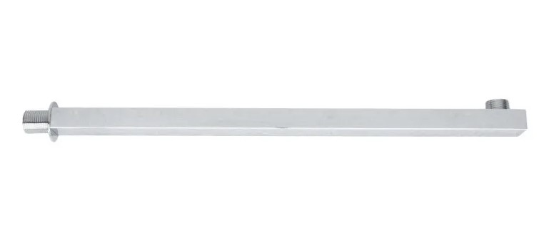 TUBO DE DUCHA CUADRADO - ACERO INOXIDABLE - LARGO: 400 MM - AN