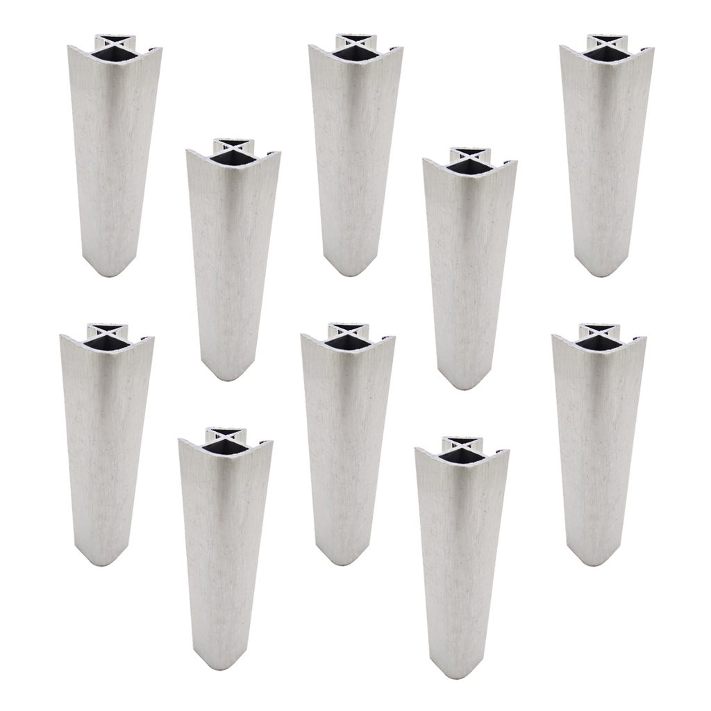 UNION PARA ZOCALO ALUMINIO 90° 100mm PACK X 10u.