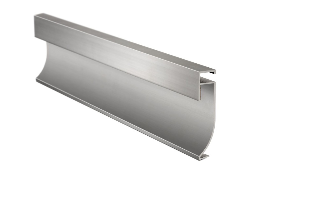 ZOCALO LED 60mm x 2.50m ALUMINIO CROMO MATE