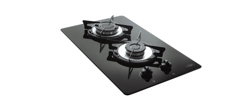 [IS.22-2] ANAFE SPEZIA 2 HORNALLAS A GAS VIDRIO NEGRO  x1u.