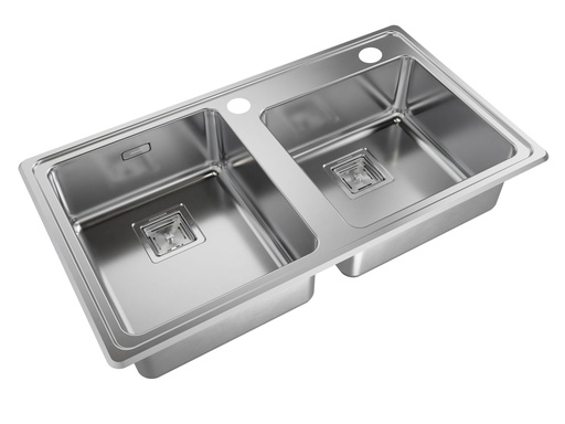 [JH.P30Q085AD/D] BACHA DOBLE QUADRA Q085AD CON ANTIRREBALSE CON DOSIFICADOR