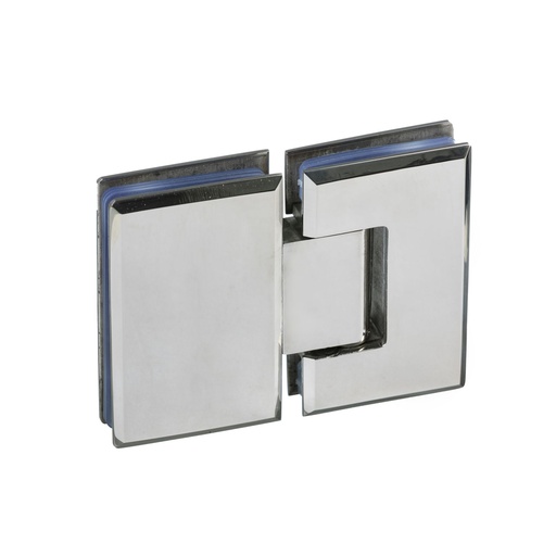 [BR.HB-1180-C] BISAGRA PARA MAMPARA DE VIDRIO CROMADO (VIDRIO-VIDRIO)