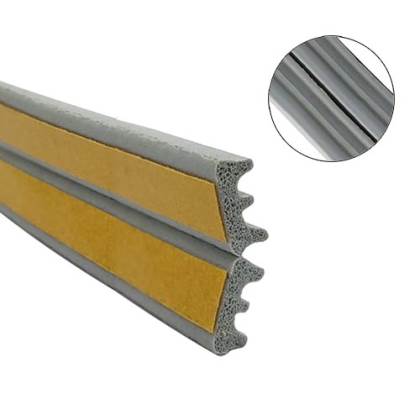 [BR.BUR-E-G] BURLETE AUTOADHESIVO MODELO "E" GOMA 5,2 mts GRIS