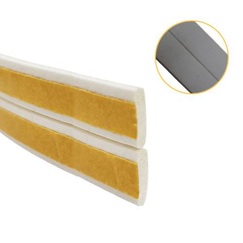 [BR.BUR-I-G] BURLETE AUTOADHESIVO MODELO "I" GOMA  5,2 mts GRIS