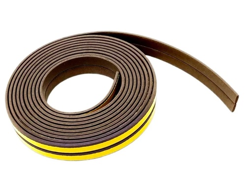 [BR.BUR-I-M] BURLETE AUTOADHESIVO MODELO "I" GOMA  5,2 mts MARRON