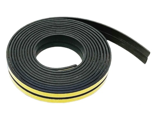 [BR.BUR-I-N] BURLETE AUTOADHESIVO MODELO "I" GOMA  5,2 mts NEGRO