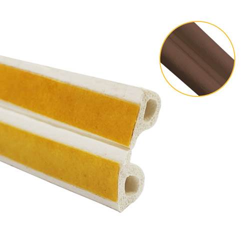 [BR.BUR-P-M] BURLETE AUTOADHESIVO MODELO "P" GOMA 5,2 mts MARRON