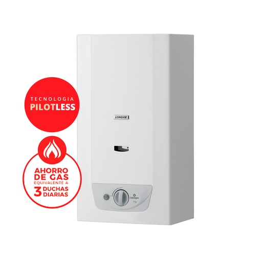 [LO.CN412SS-N/E] CALEFON TIRO NATURAL 12LTS ENC.ELECT. DOBLE SENSOR E.E "A"x1u.