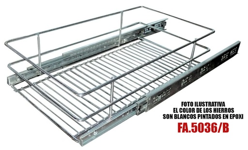 [FA.5036/B] CANASTO EXTRAIBLE 1 NIVEL TELESCOPICO CROMO 5036/B