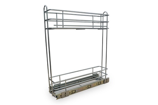 [FA.5020] CANASTO EXTRAIBLE 2 NIVELES TELESCOPICO CROMO 5020