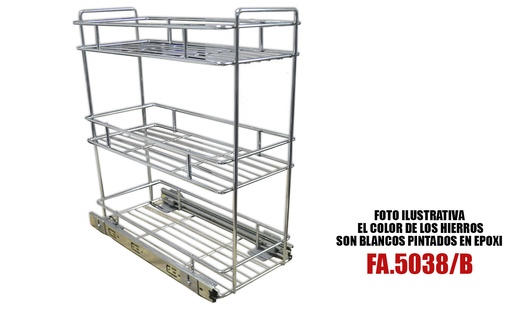 [FA.5038/B] CANASTO EXTRAIBLE 3 NIVELES TELESCOPICO COLOR 5038/B