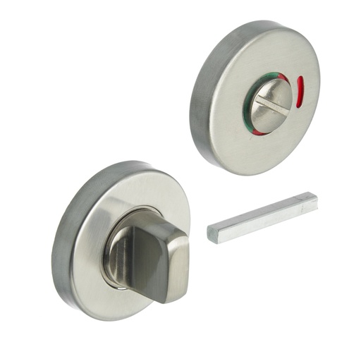 [BR.BRZ-1025] CERROJO LLAVIN P/BAÑO ACERO INOX. ABIERTO-CERRADO