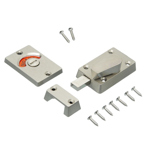 [BR.BRZ-1023] CERROJO P/ BAÑO C/ INDICADOR LIBRE U OCUPADO x1u.