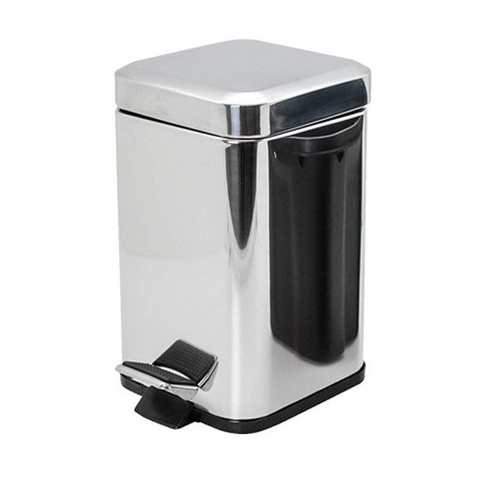 [DP.HY12C] CESTO PEDAL ACERO CUADRADO 12LTS