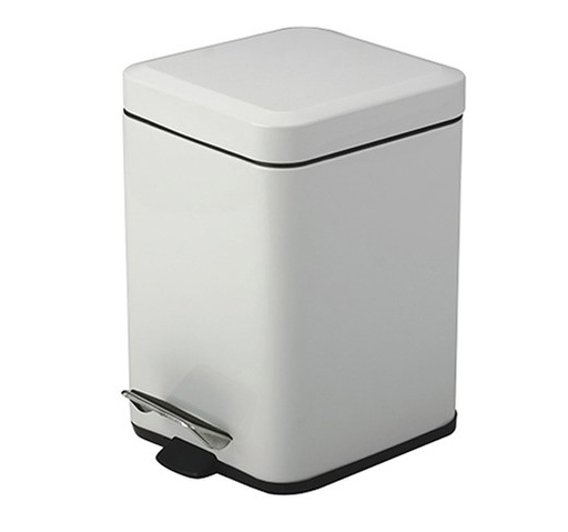 [DP.HY06CW] CESTO PEDAL BLANCO CUADRADO 6LTS