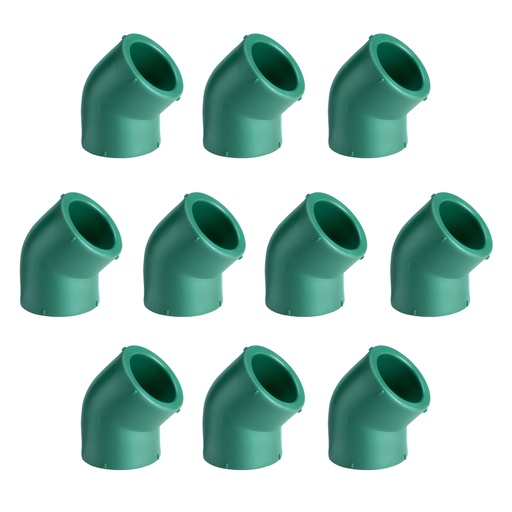 [ML.660] CODO NORMAL A 45º F.F HH 25mm. PACK X 10u.