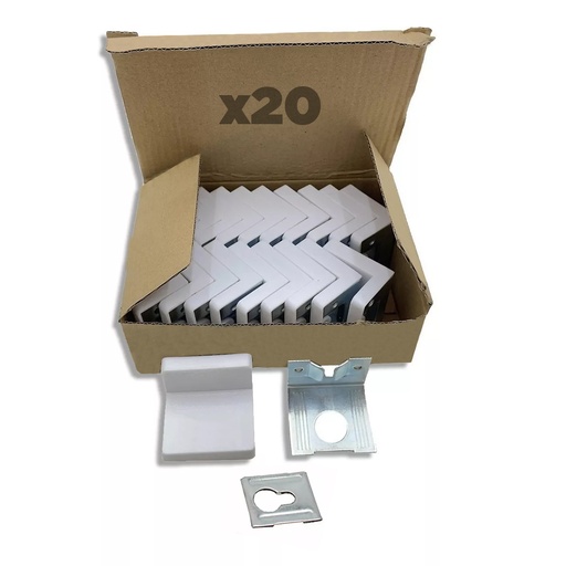 [ML.768] COLGADOR ALACENA PAKISTAN x3 PIEZAS BLANCO DANNOK CAJA X 20u.