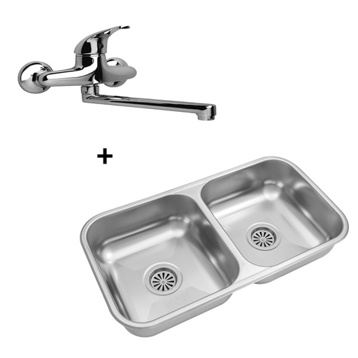 [ML.409] COMBO BACHA DOBLE JOHNSON CC37 + MONOCOMANDO LINK PARED 255411