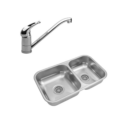 [ML.404] COMBO BACHA DOBLE JOHNSON RR63 + MONOCOMANDO HYDROS LINK 105411