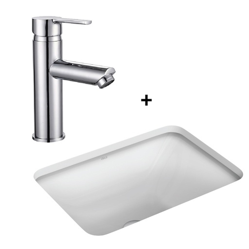 [ML.414] COMBO BACHA EMBUTIR DECA L.375 + MONOCOMANDO CALIX PICO BAJO