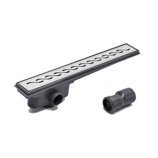 [AT.DPP450T07] DESAGUE LINEAL RIO 450mm C/TAPA ACERO INOX. ONDA MATE x1u.