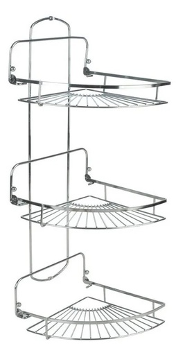 [DA.ORG0IMP15] ESQUINERO ACERO CROMADO 3 ESTANTES