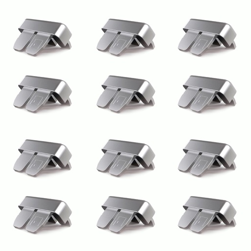 [ML.652] ESQUINERO MATE METALICO PARA TAPACANTO EMM18 18mm PACK X 12u.