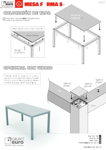 [GE.MF50-150] ESTRUCTURA MF50-150 PARA MESA 150x80x73cm