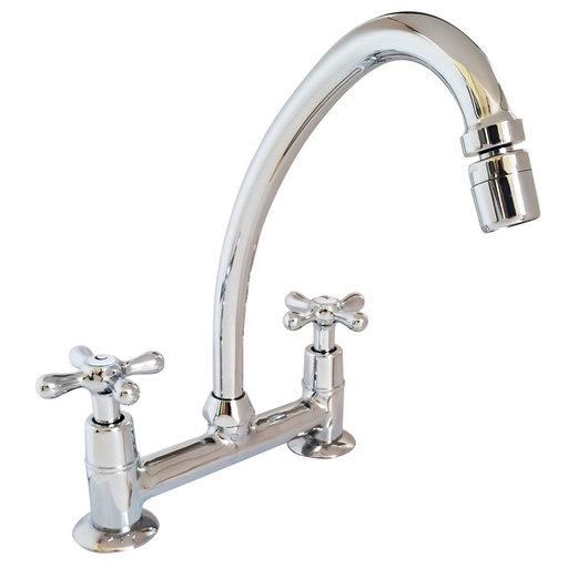 [AQ.1001] GRIFERIA COCINA DE SOBREMESADA ITATI CRUZ BICOMANDO