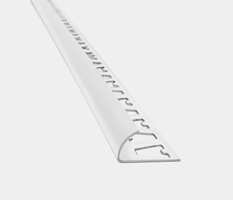 [AT.1563] GUARDACANTO ARCO 10mm x 2.5m ALUMINIO BLANCO