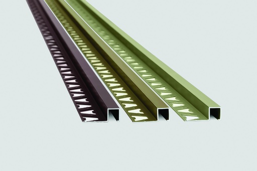 [AT.3420] GUARDACANTO QUADRA 10mm x 2.5m ALUMINIO ORO BRILLANTE