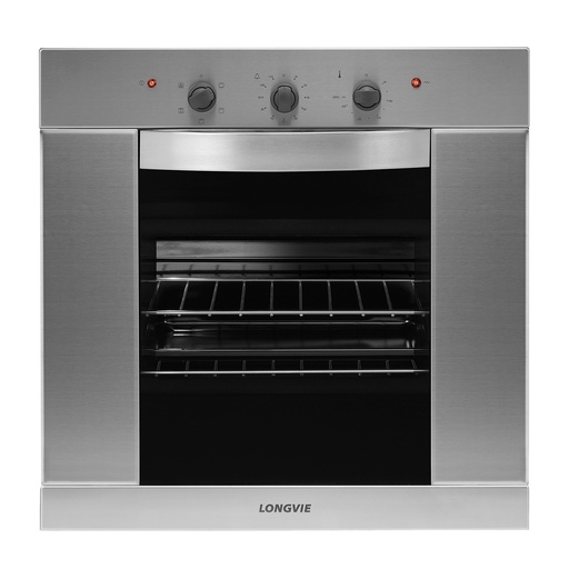 [LO.HE1900XF] HORNO ELECTRICO LONGVIE 60X60 INOX. 5 FUNCIONES GRILL LUZ x1u.
