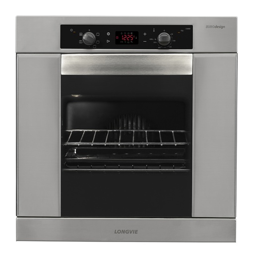 [LO.HE6900X] HORNO ELECTRICO LONGVIE 60X60 INOX. DISPLAY TOUCH 5 FUNC. x1u.
